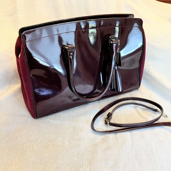 Coach Handbags - Burgundy Coach satchel/laptop bag rarely used